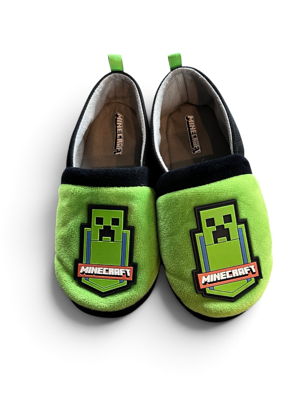 Minecraft Creeper Plush Slippers Size Youth 2-3